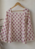Lavender Meadow Bell Sleeve Kurti Size (M)
