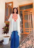 Kashmiri Kaftan – Crush Cotton | Off White