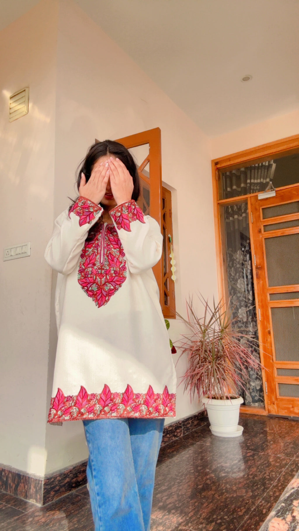 Kashmiri Woollen Embroidered Kurti – Winter Special