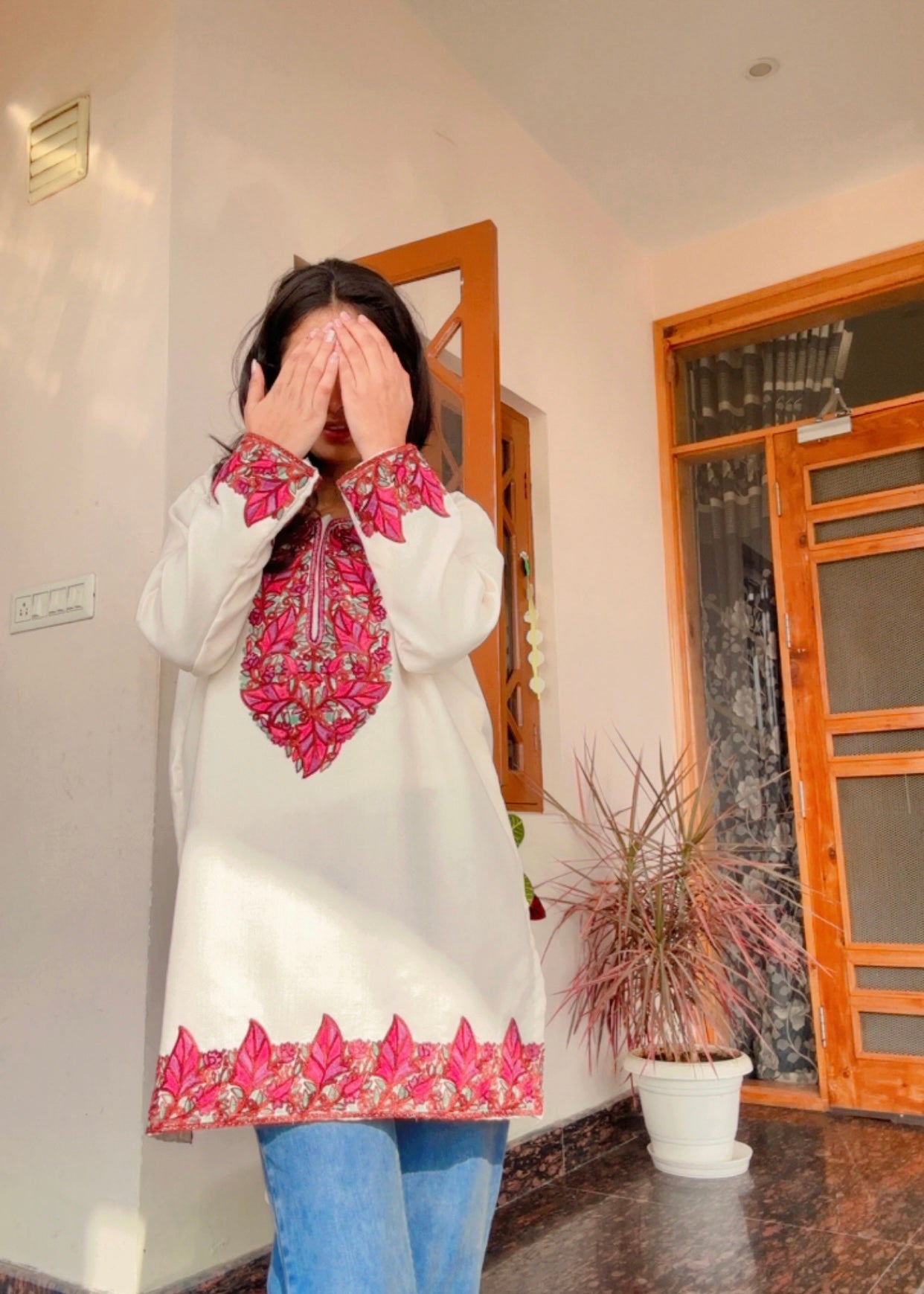 Kashmiri Woollen EmbroideredKurti – Winter Special