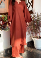 Burnt Rust Woolen Suit Set – Winter Limited Edition